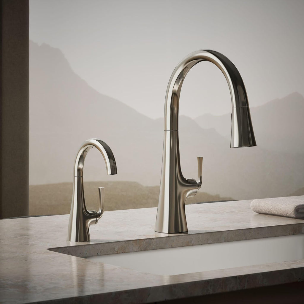 Kohler K-24134-SN Graze Beverage Faucet, Polished Nickel