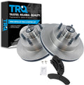 TRQ Front Brake Pad and Rotor Set Semi Metallic Rotors 10.28 in for 1987-1997 Ford Aerostar 1983-1994 Ranger 1994 Mazda B2300 B3000 B4000