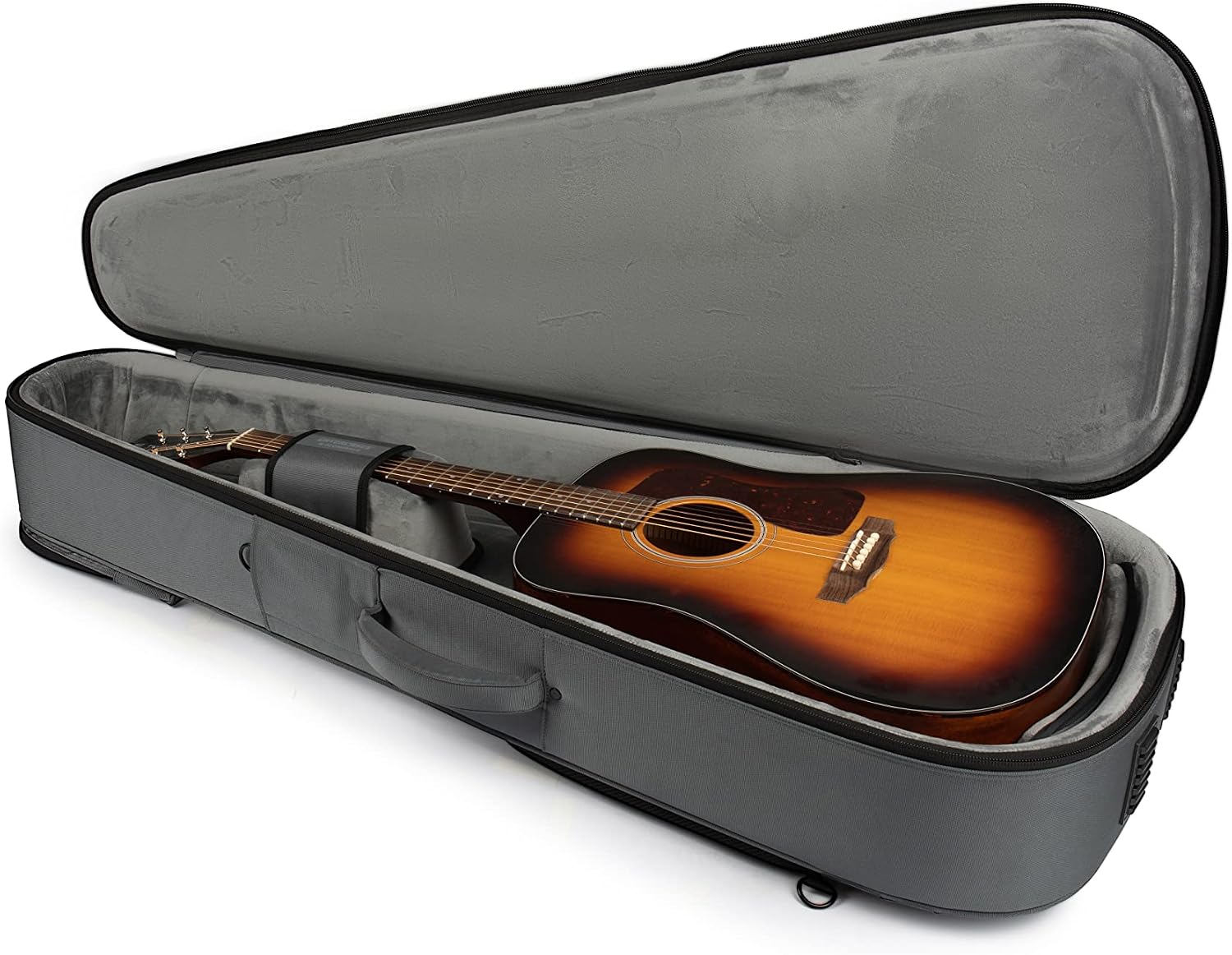 Gator Cases ICON Series Premium Weather Resistant Gig Bag for Acoustic Guitars with TSA Luggage Lock-Friendly Zipper Pulls; Grey (G-ICONDREAD-GRY)