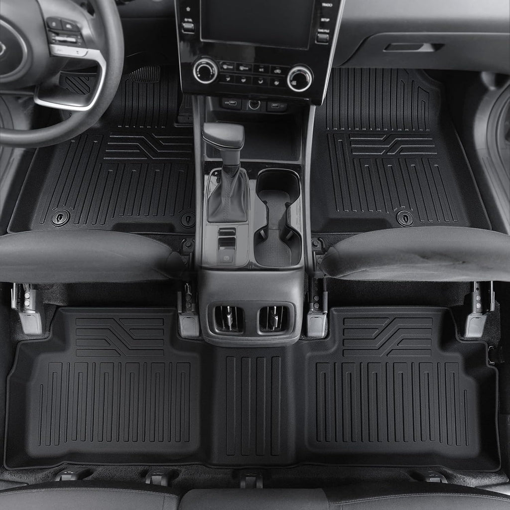 Floor Mats Set for 2022-2025 2026 Hyundai Tucson Gas (Not fit Hybrid), Full Coverage All Weather Floor Mats Cargo Mat with Backrest Protectors & Door Sill Guards for Tucson Accessories