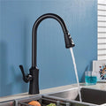 Kitchen Faucet Hot and Cold Water Mixer Faucet for Kitchen Pull Out Mixer Crane 2 Function Spout Brass Water Mixer(Brushed Gold)