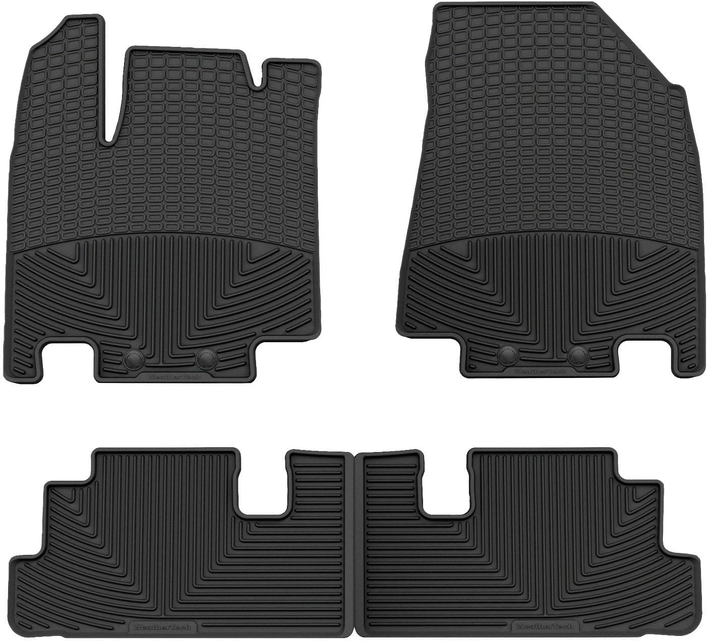 WeatherTech All-Weather Floor Mats for Nissan Pathfinder, QX60, qx65-1st & 2nd Row (W601-W602), Black