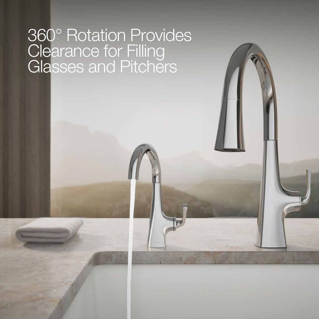Kohler K-24134-CP Graze Beverage Faucet, Polished Chrome