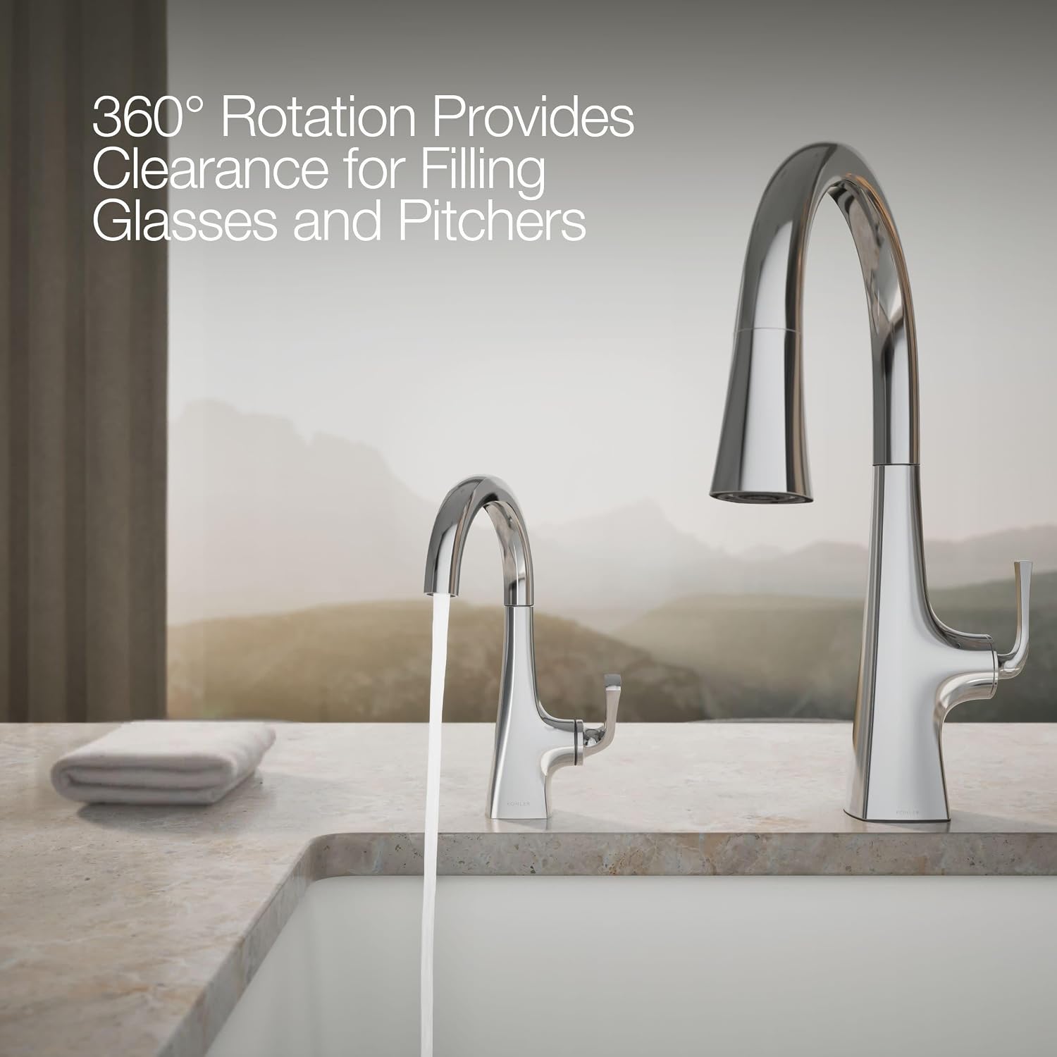 Kohler K-24134-CP Graze Beverage Faucet, Polished Chrome