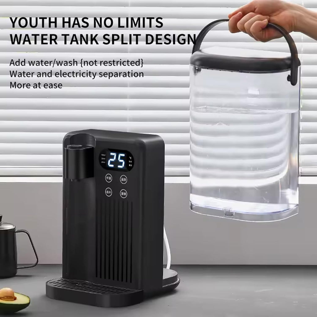 2000W Electric Instant Hot Water Dispenser, Energy Efficient Boiling Kettle with 3L Water Tank, 12 Gear Water Temperature and 8 Gear Water Volume Control, Quick(Black)