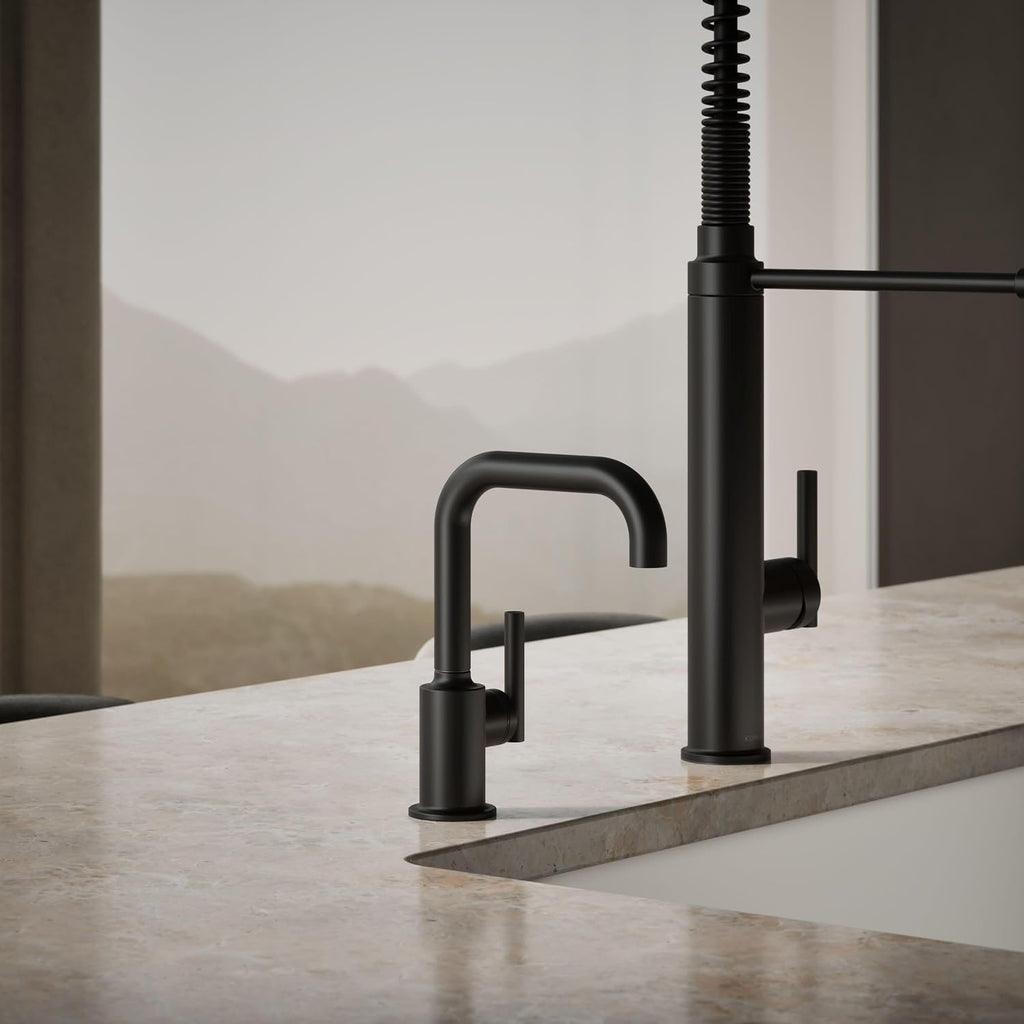 Kohler K-24077-BL Purist Beverage Faucet, Matte Black