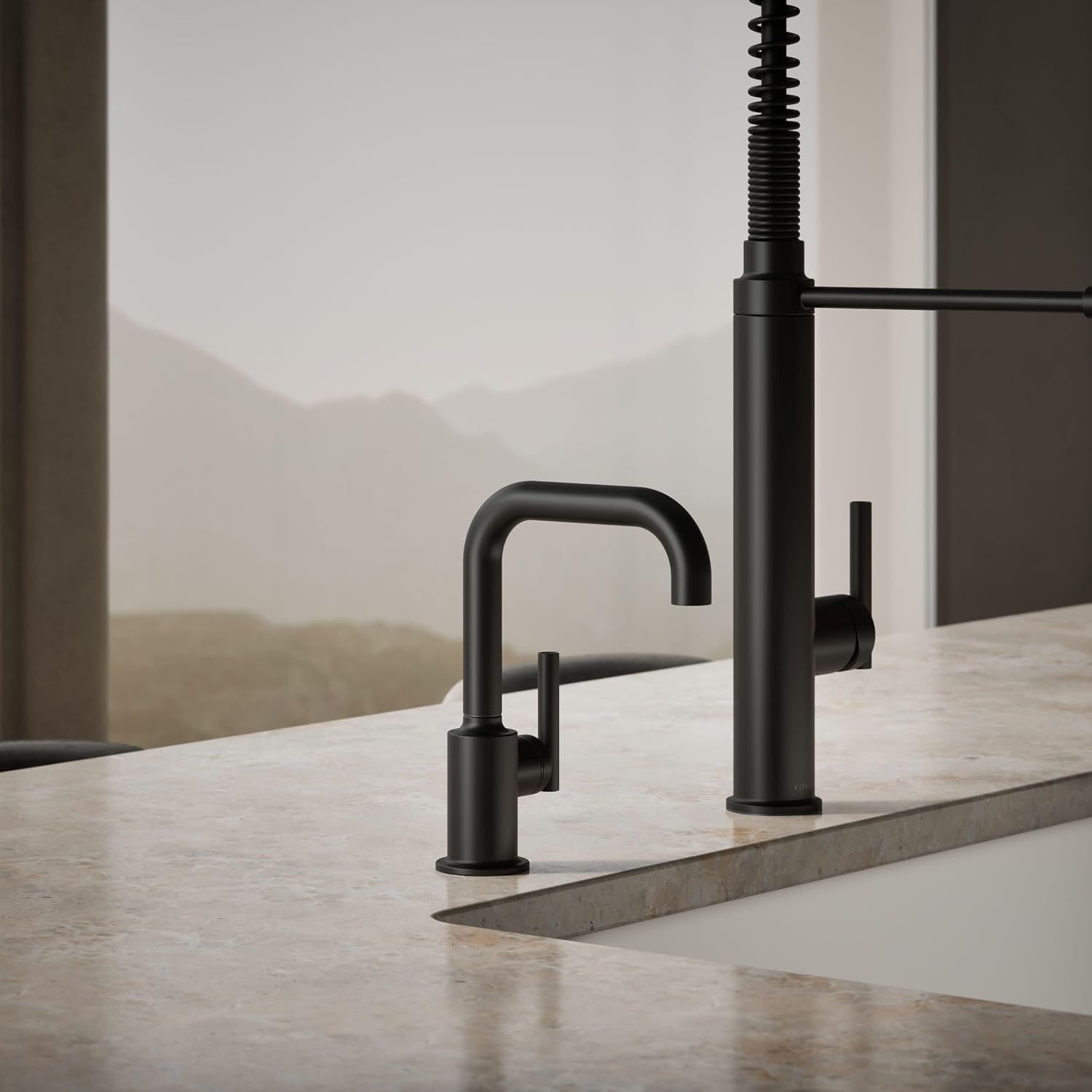 Kohler K-24077-BL Purist Beverage Faucet, Matte Black