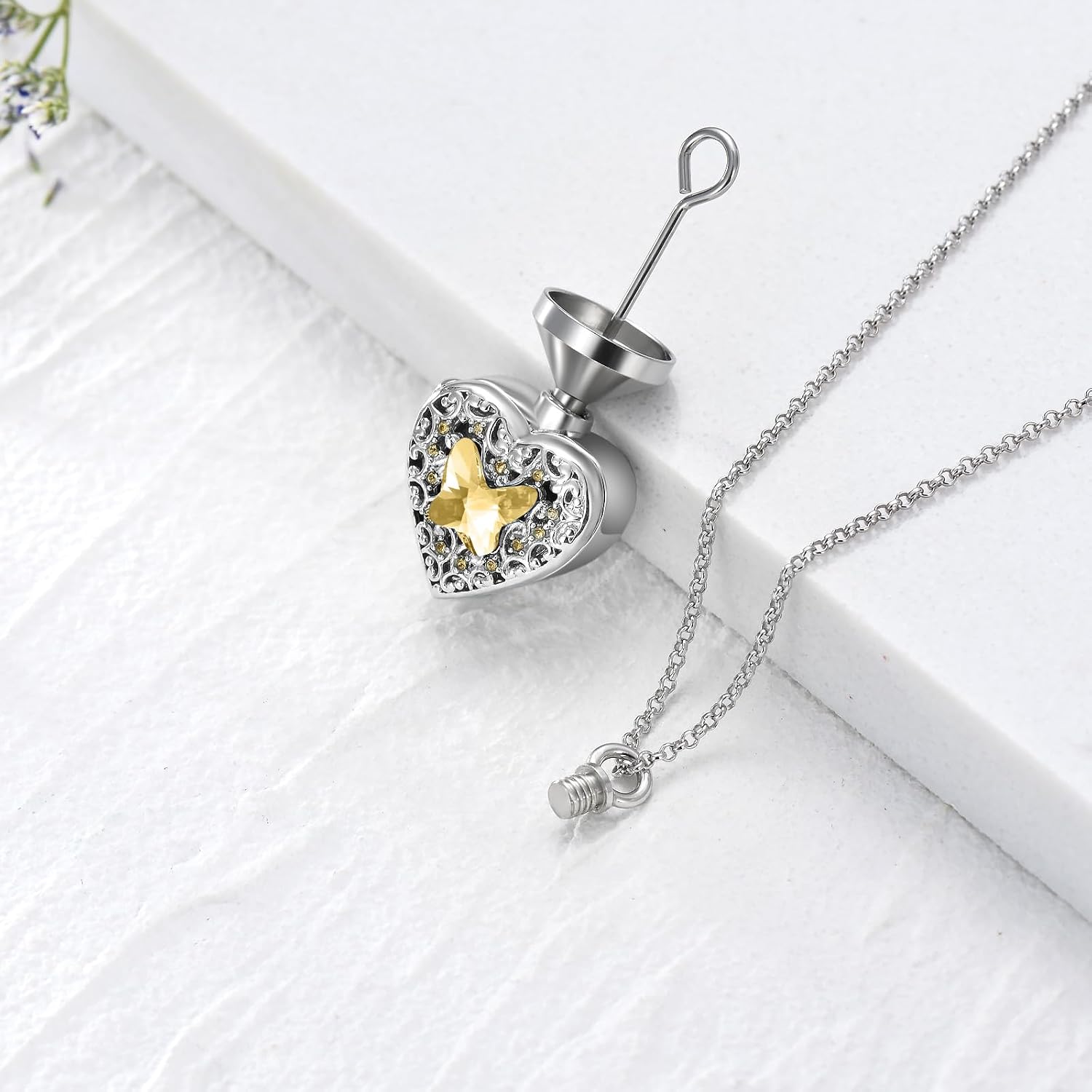 Dorunmo Personalized Heart Urn Locket Necklace for Ashes and Pictures 925 Sterling Silver Customized Locket Memorial Keepsake Cremation Jewelry for Ashes for Women Men Keep Someone Near to You