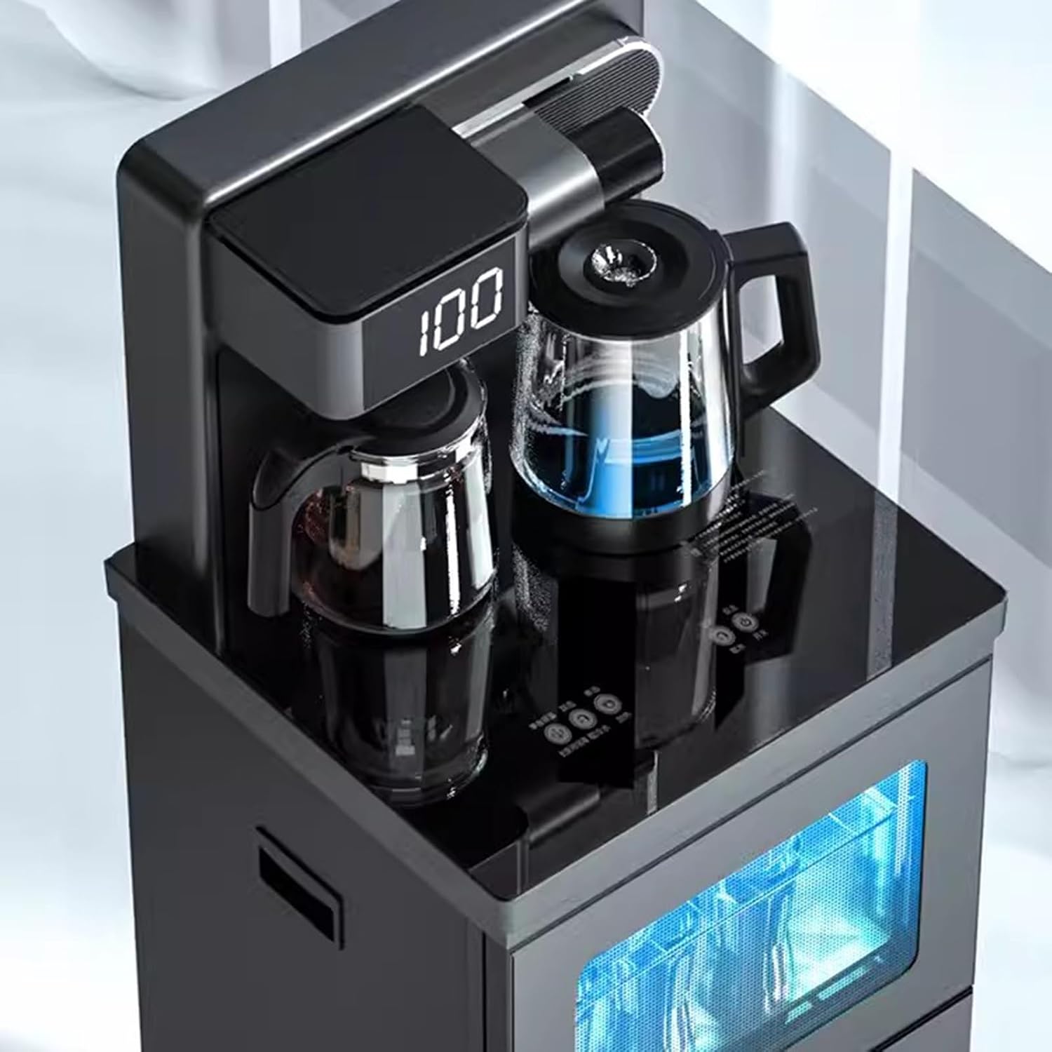 hot Water dispensers Tea Bar Machine Household High-end Fully Automatic Intelligent Boiling Water Dispenser Bottom Mounted Bucket Tea Dispenser Instant hot Water Dispenser (Color : Warm)
