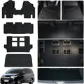 All Weather Floor Mats for Honda Odyssey 2017 2016 2015 2014 2013 2012 2011 Mini Passenger Van TPE Rubber Liners Odyssey Odorless Anti-Slip Car Floor Liners-1st & 2nd & 3rd Row & Cargo Mat Full Set