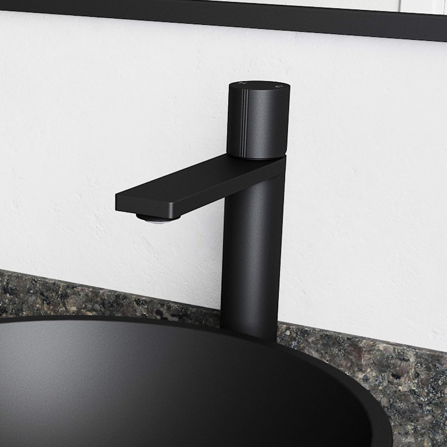 VIGO Gotham Single-Handle Single-Hole Mount Vessel Bathroom Sink Faucet, 12-Inch, Matte Black, Modern Design, Solid Brass, 1.2 GPM WaterSense & Ceramic Disc Valve, Corrosion-Resistant