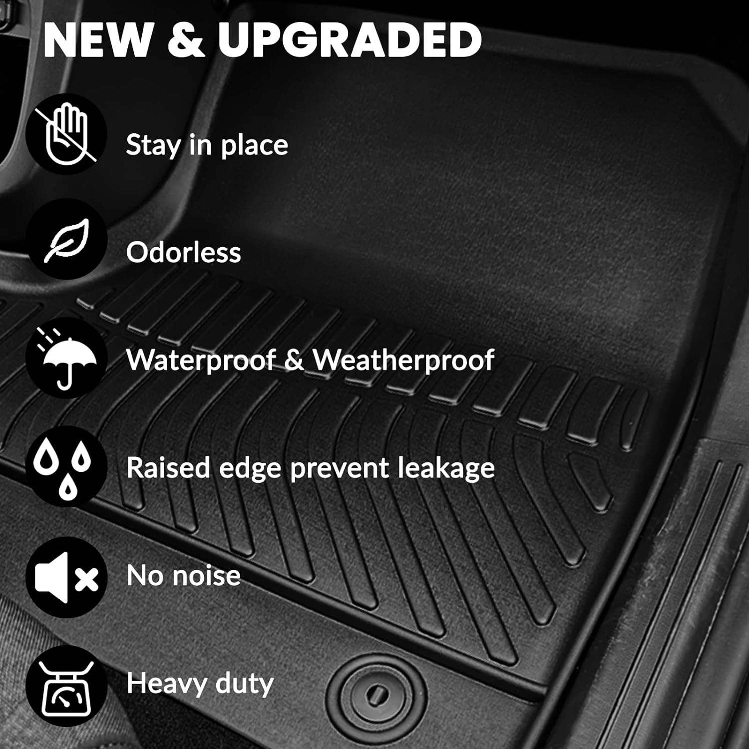 Auxko All Weather Floor Mats Cargo Mat with Backrest Mat for Nissan Pathfinder 2022-2025 2026 TPE Liners Accessories Guard Odorless Anti-Slip Floor & Trunk Liner with Back Seat Protectors