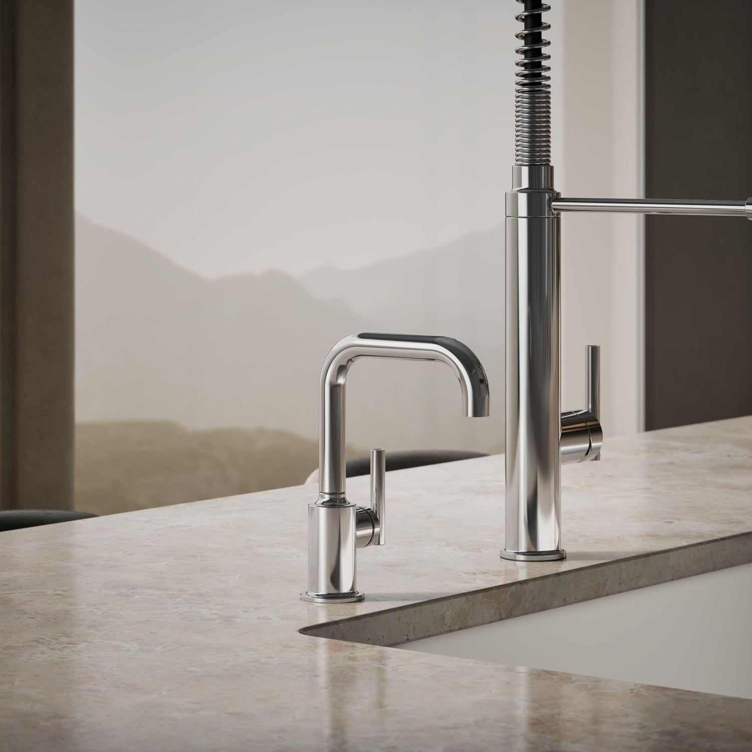 Kohler K-24077-CP Purist Beverage Faucet, Polished Chrome