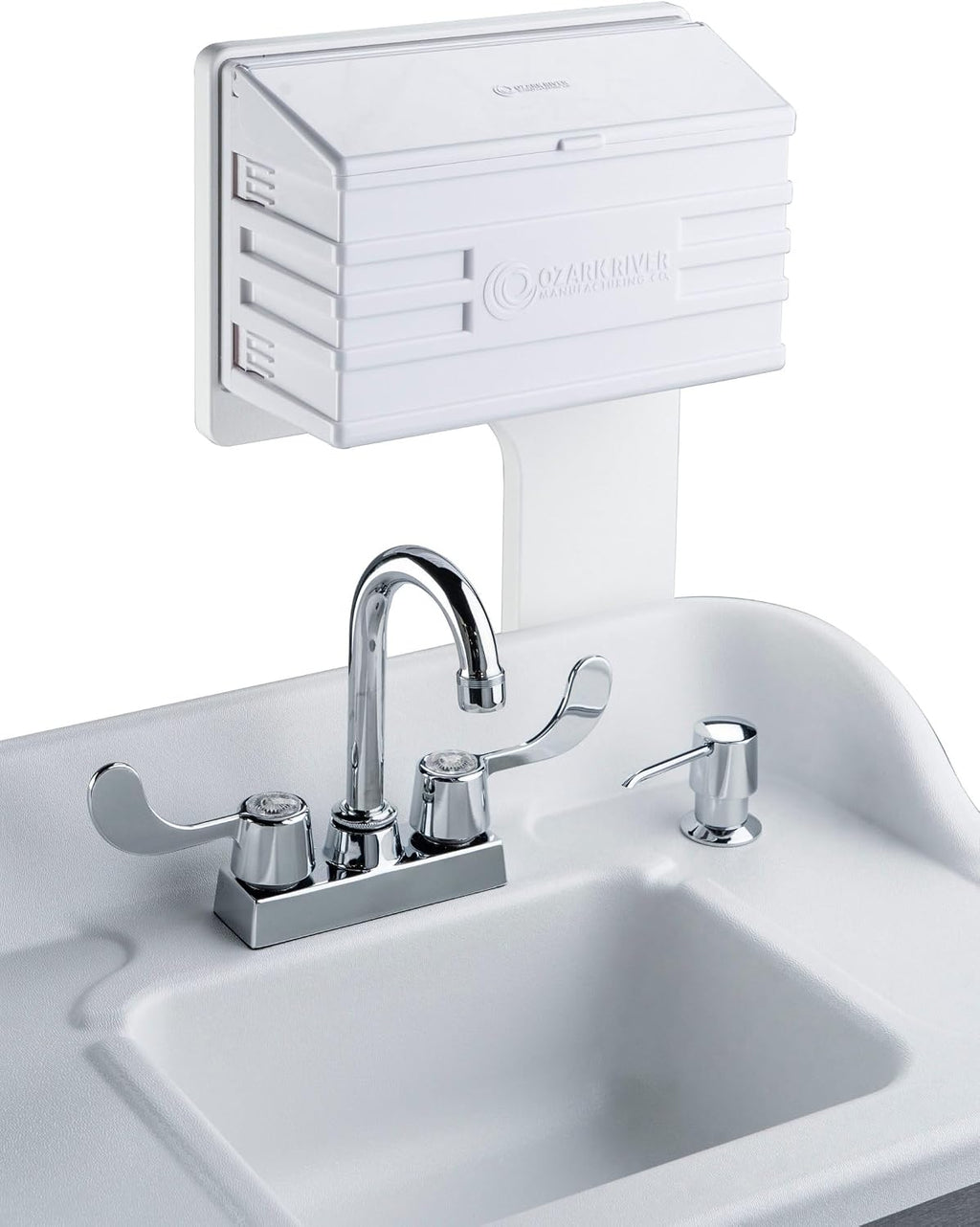 Ozark River Portable Sinks Titan PRO1 White Outdoor/Indoor Self-Contained Portable Hot Water Hand Washing Sink NSF Certified