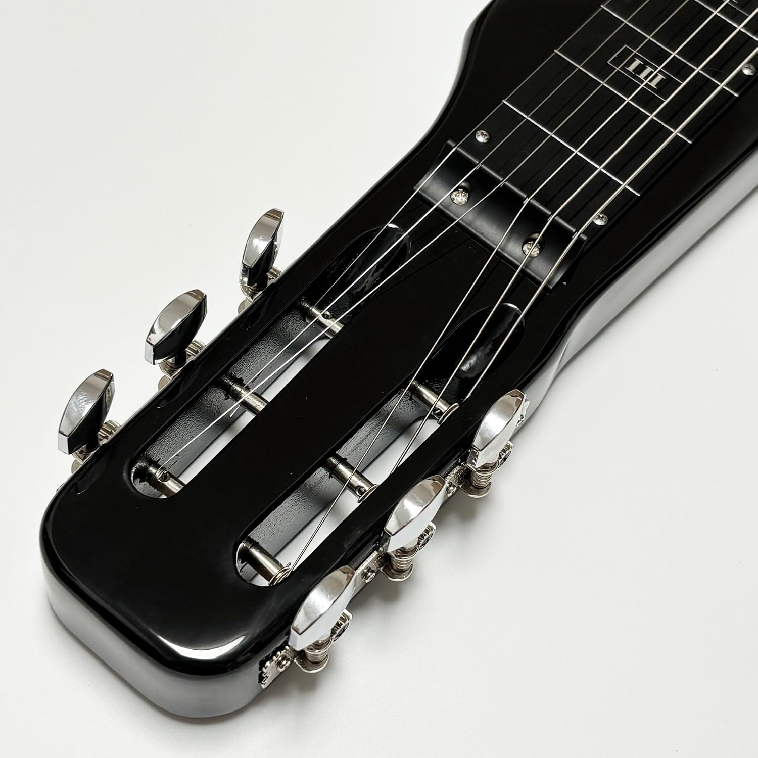 Lap Steel Guitar, Slide Steel Guitar Electric, 6 Strings Slotted Head Stock Guitars with Gig Bag & Slide Bar (Black Color)