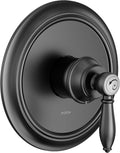 Moen UTS23210BL Weymouth M-CORE 2-Series 1-Handle Shower Trim Kit, Valve Required, Matte Black