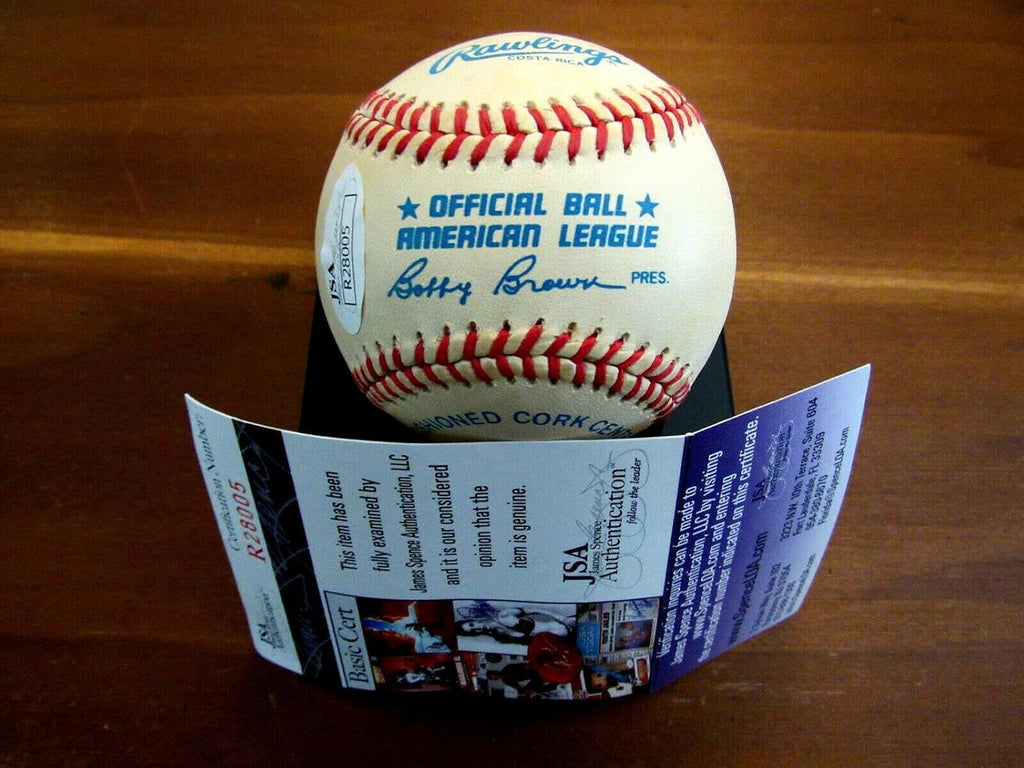 Tim Raines Hof Expos Sox Yankees Signed Auto Vintage Oal Baseball Jsa - MLB Game Used Baseballs
