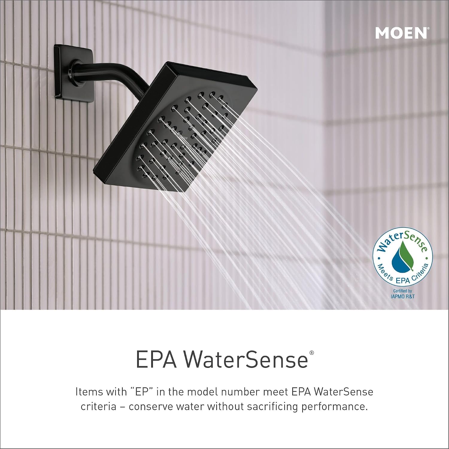Moen UT2812EPBL Rizon M-CORE 2-Series 1-Handle Shower Trim Kit, Valve Required, Matte Black