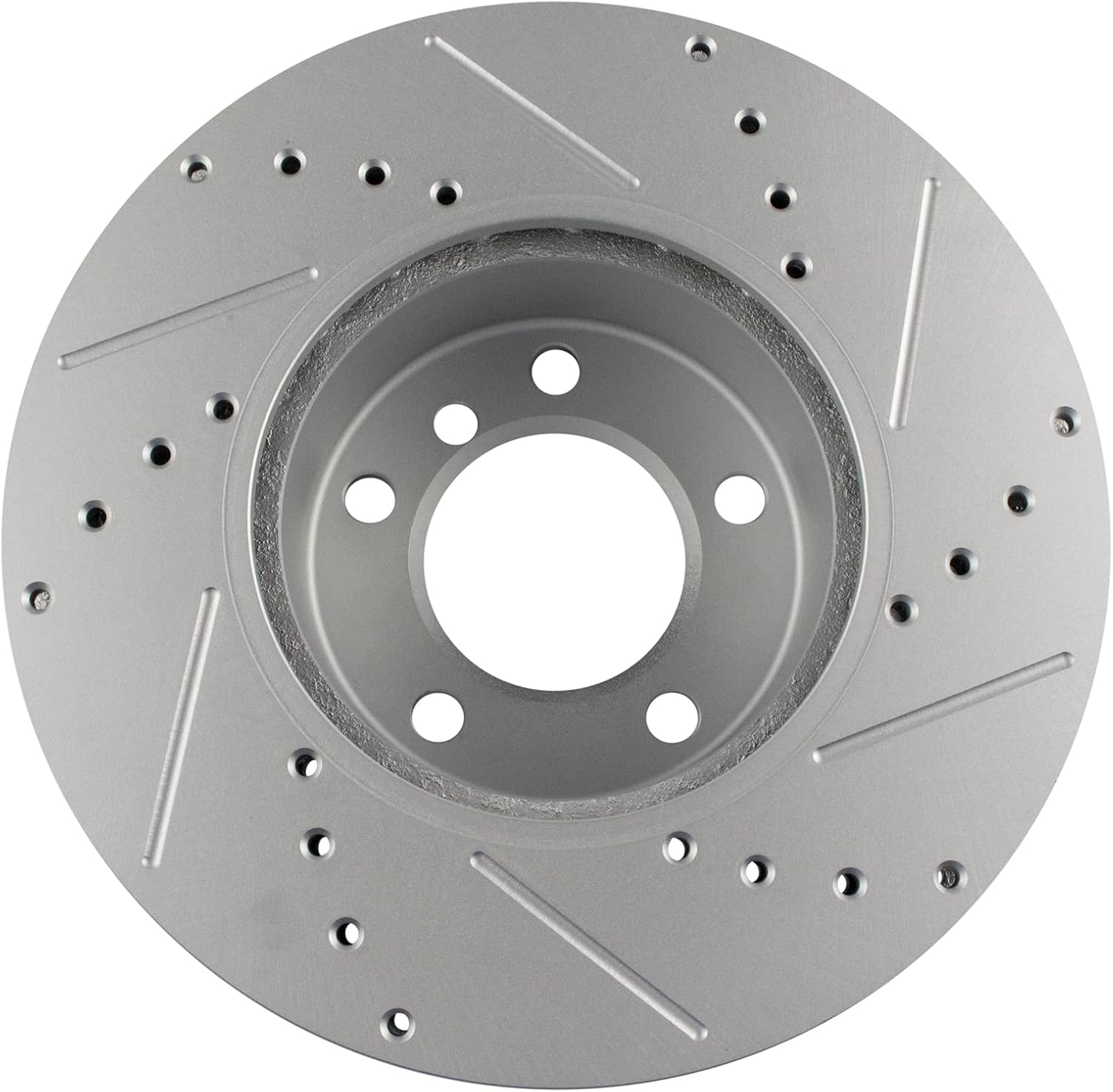 TRQ Performance Front Brake Pad and Rotor Set Ceramic Coated Drilled Slotted Compatible with 2008-2013 BMW 128i 2006 325i 325xi 2007 328i 328xi