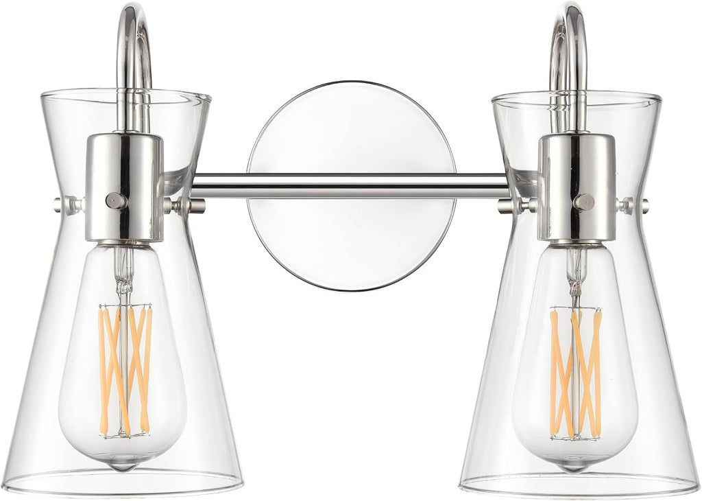 ML Lighting 21002-PN Camellia 13.5' Wide 2-Light Vanity - Polished Nickel