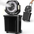 Ausic 5 Gal 12' Portable Misting Fan for Outside Patios, 30000mAh Outdoor Oscillating Rechargeable Battery Fan, Cooling Water Camping Fan with Telescopic Handle/Remote, Summer Essentials