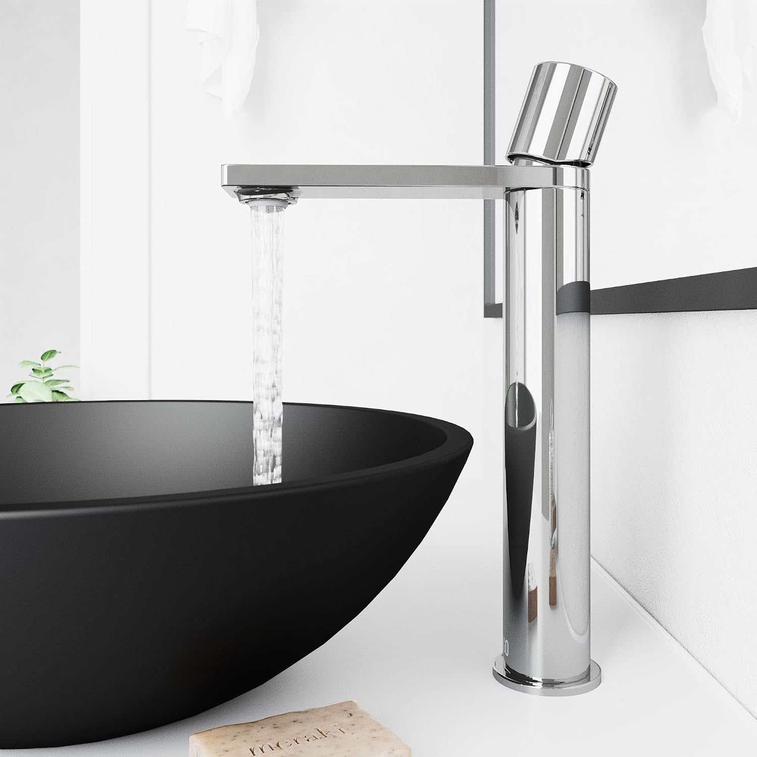 VIGO Gotham Single-Handle Single-Hole Mount Vessel Bathroom Sink Faucet, 12-Inch, Chrome, Modern Design, Solid Brass, 1.2 GPM WaterSense & Ceramic Disc Valve, Corrosion-Resistant