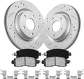 Anpulsero Front Brake Pads And Rotors Kit Compatible with 2013-2023 Nissan Altima, Automotive Replacement Brake Kits Geomet 31464 D1650-8878 Drilled And Slotted Rotors 295.8mm(11.6in)