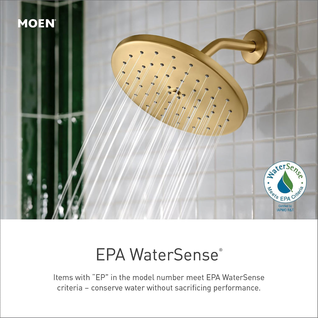 Moen Align Brushed Gold Posi-Temp Pressure Balancing Eco-Performance Modern Shower Trim Kit, Valve Required, T2192EPBG