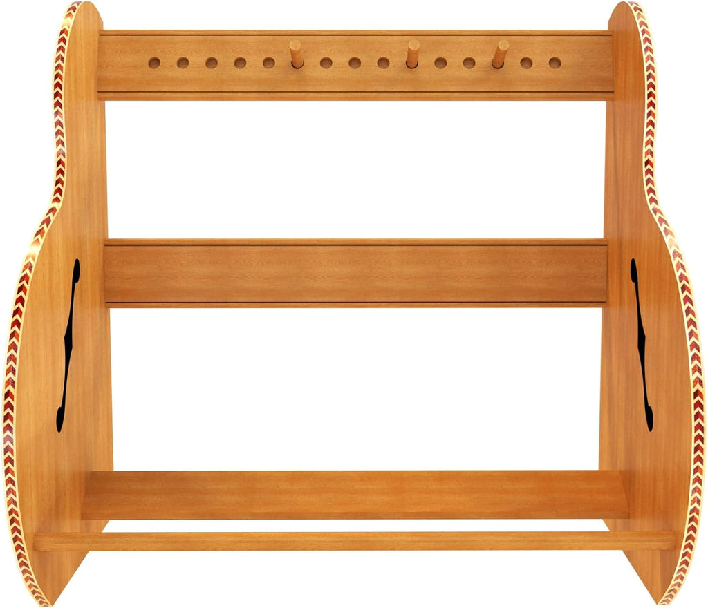 A&S Crafted Products Guitar Case Rack for Electrics & Acoustics - The Studio Deluxe (Regular) | Red Oak | Made in U.S.A.
