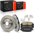 A-Premium 12.00 inch (305 mm) Front Vented Disc Brake Rotors + Ceramic Pads Kit Compatible with Select Toyota and Lexus Models - Camry, RAV4, Corolla Cross, Avalon, Venza, C-HR, ES350, UX200, 6-PC Set