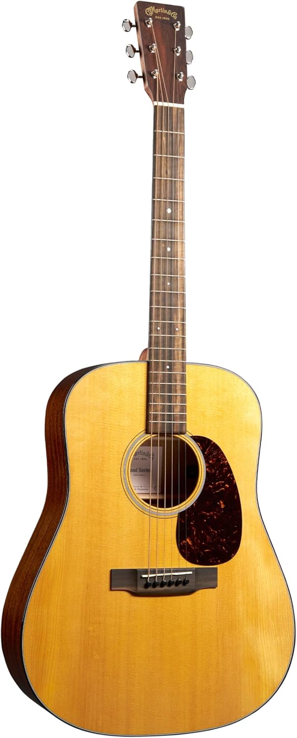 Martin D-12E Retro Road Series Acoustic-Electric Guitar – Spruce Top & Sapele | Gloss Finish | E1 Electronics with Built-In Tuner | Softshell Case Included (Right)
