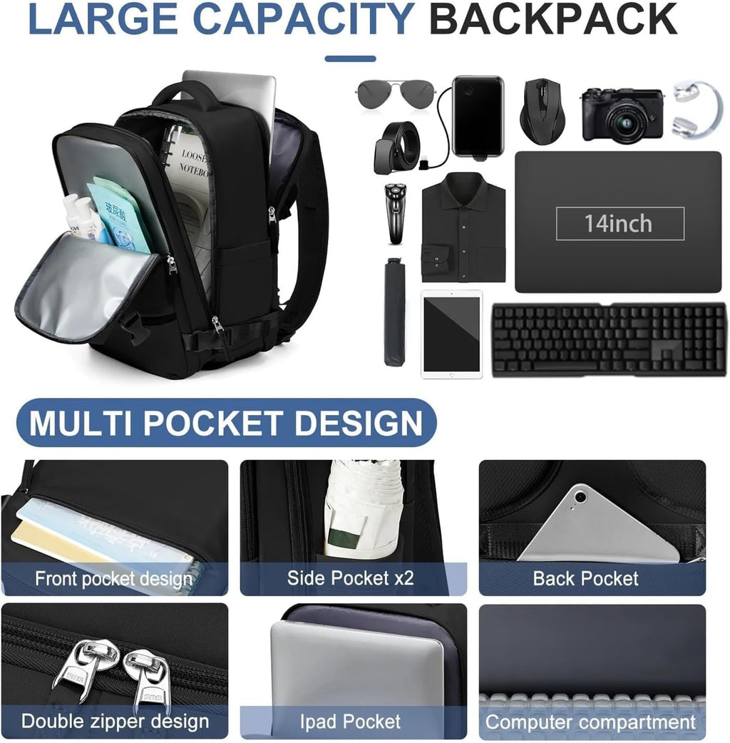 Vacuum Bags For Travel Men's Compression Backpack 14 Inch Laptop Business Large Capacity School