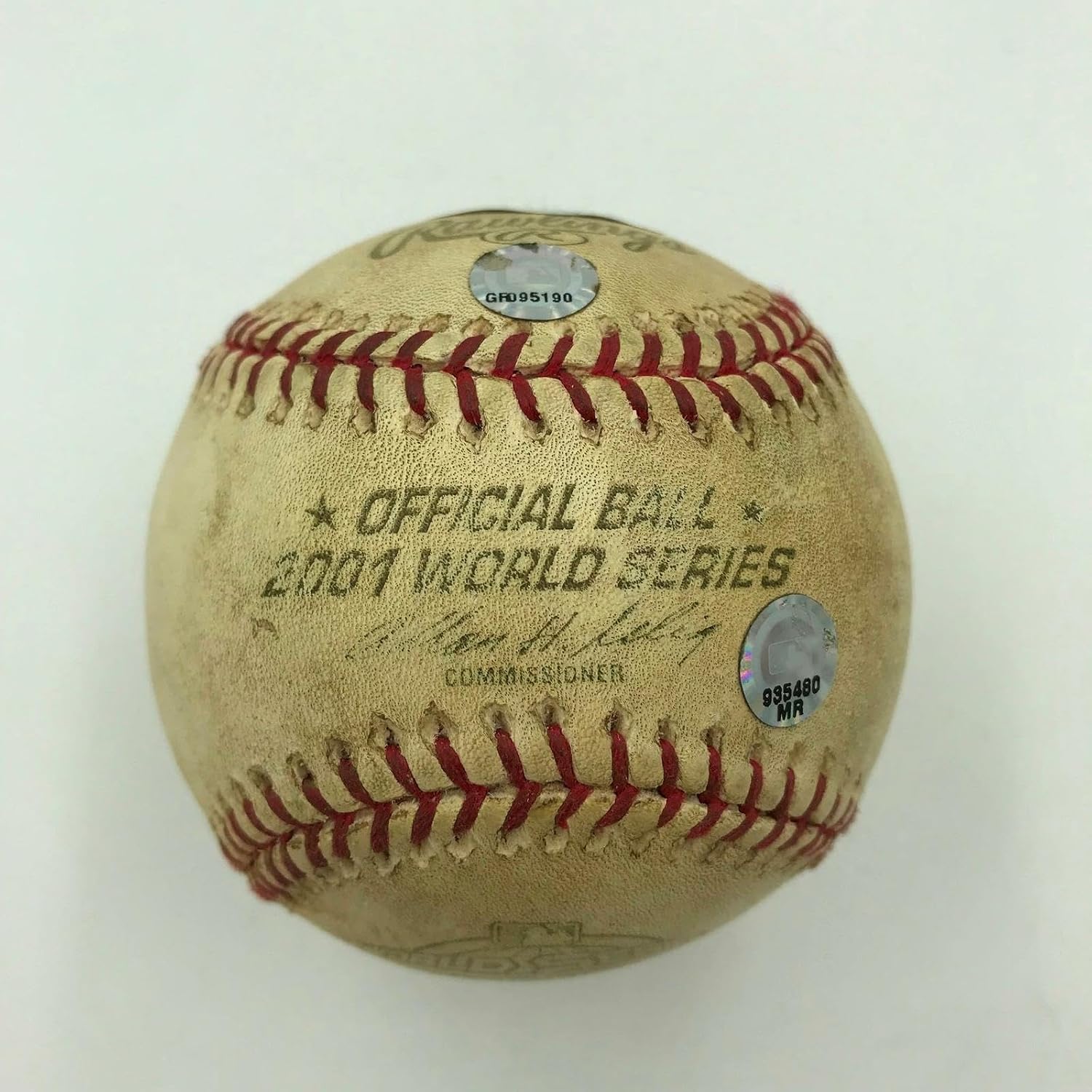 2001 World Series Game 1 Game Used Baseball Signed By Curt Schilling Steiner COA - MLB Autographed Game Used Baseballs