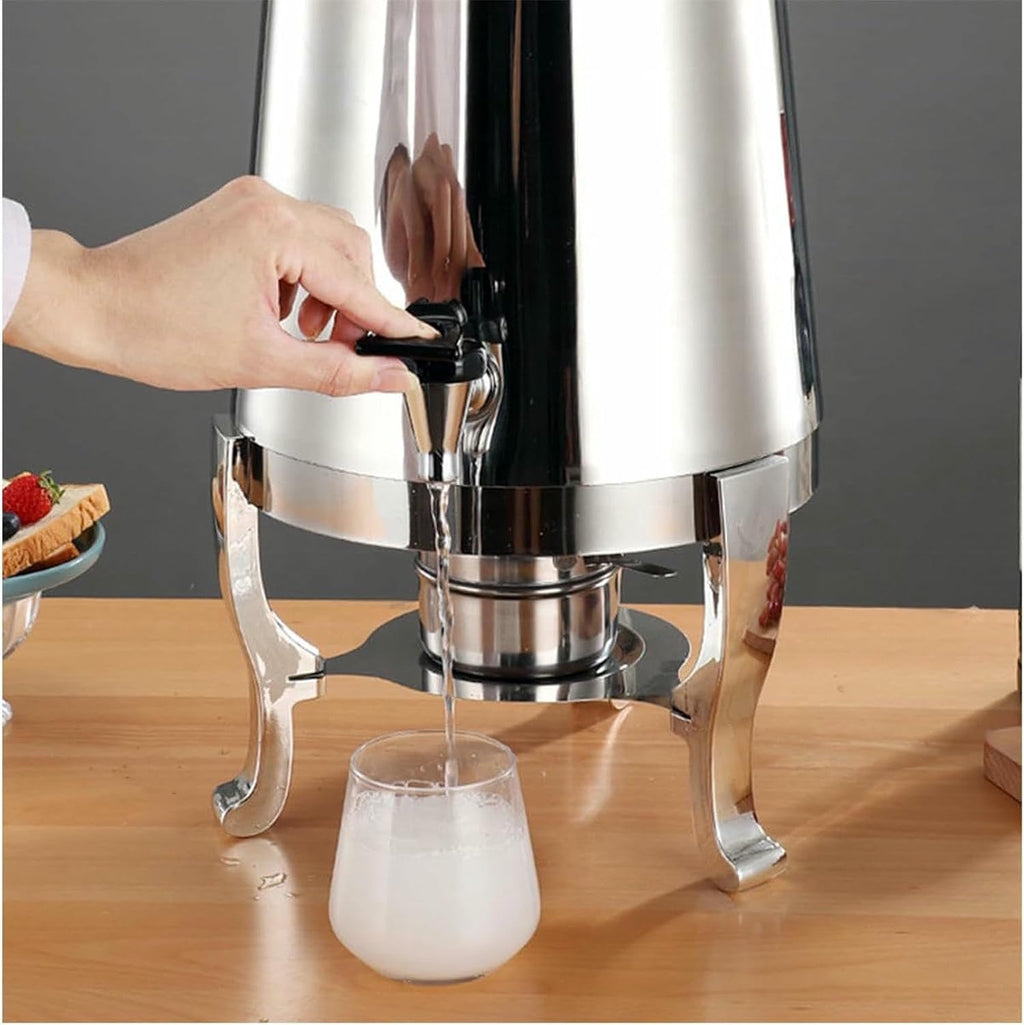 Commercial Coffee Chafer Urn with Chrome Accents Party Stainless Steel Coffee Urn with Faucet for Coffee Mulled Wine Kettle Juice Bucket Tea Dispenser/Gold