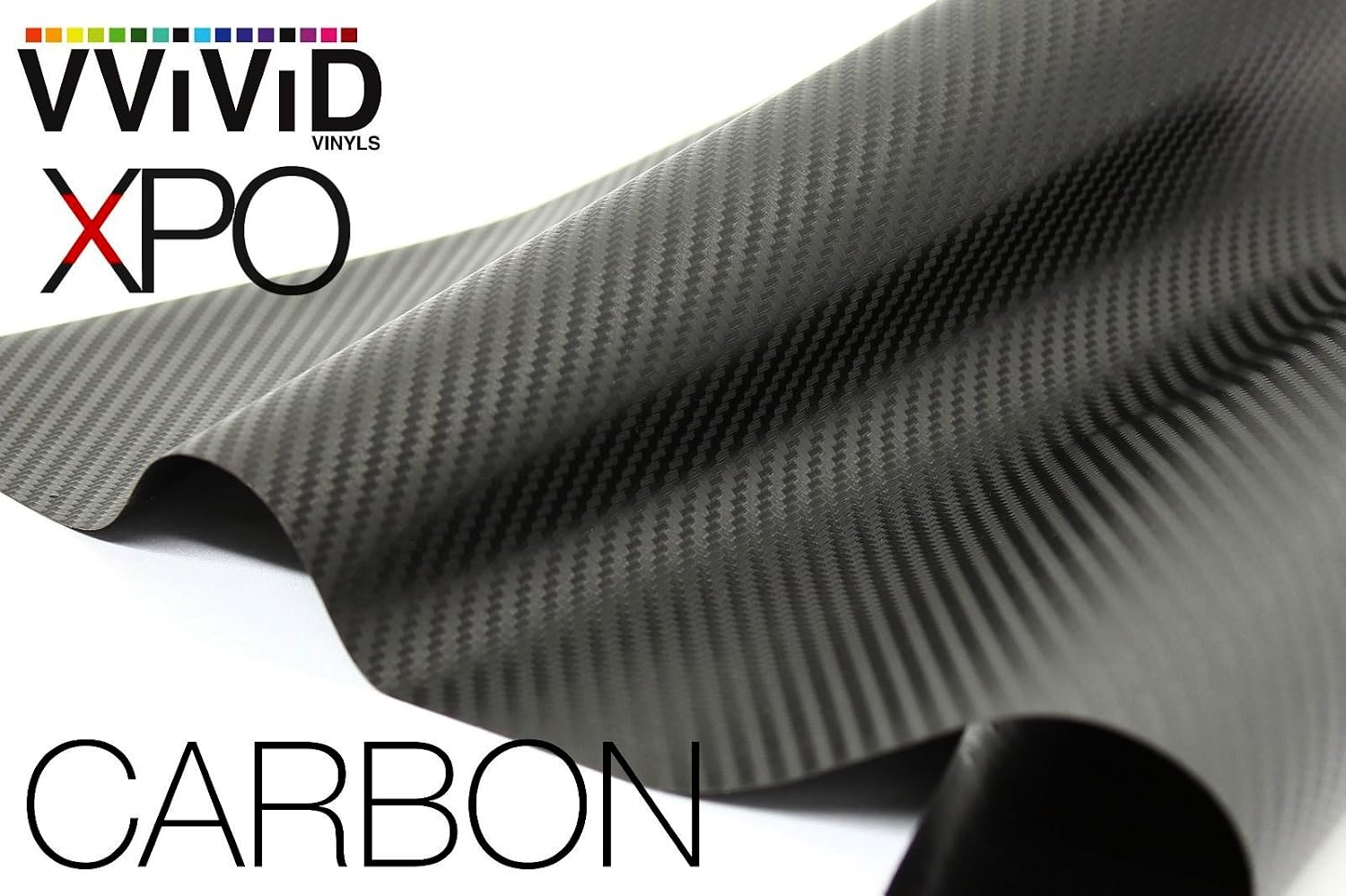 VViViD XPO Black Carbon Fiber Car Wrap Vinyl Roll Featuring Air Release Technology (50ft x 5ft)