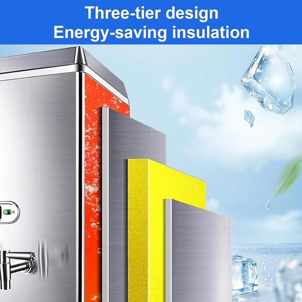 Commercial Water Boiler, Water Boiler Electric Catering Urn, 40L Instant Hot Water Dispenser with Faucet, Stainless Steel Urn for Cafe, Office, Tea/Coffee Making