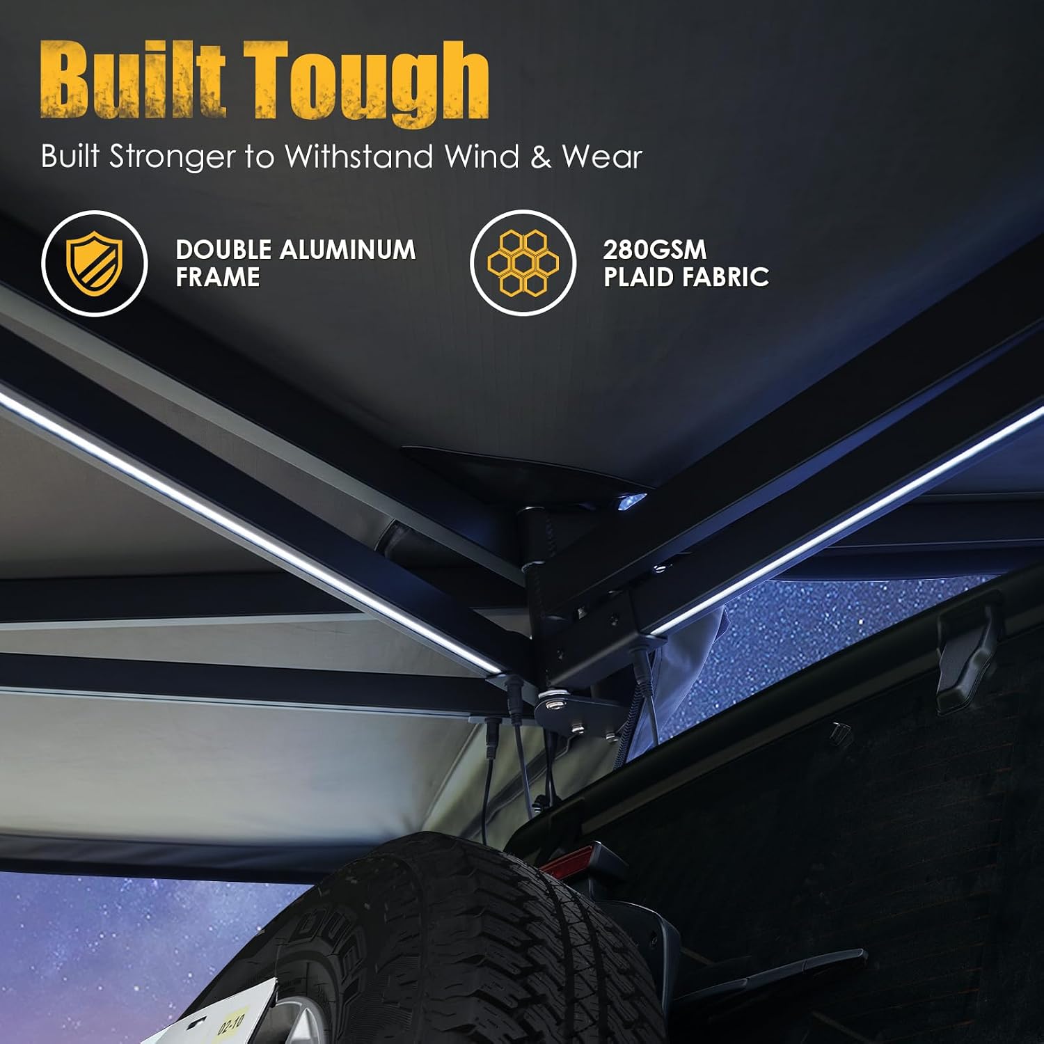 WildFinder Rooftop Tent Hard Shell Roof Top Tent Hardshell Suitable for Jeep SUV Truck Van,Camping Car Roof for 2-3 Person
