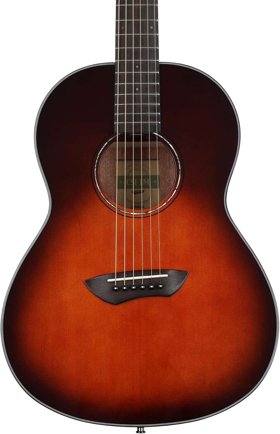 Yamaha CSF1M TBS Parlor Size Acoustic Guitar with Hard Gig Bag- Tobacco Brown Sunburst