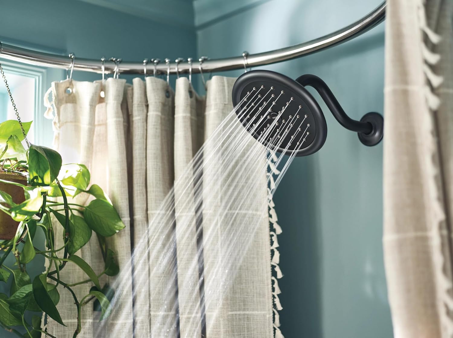 Moen Belfield Matte Black M-CORE 3-Series 1-Handle Tub and Shower Trim Kit, Valve Required, UT3313BL