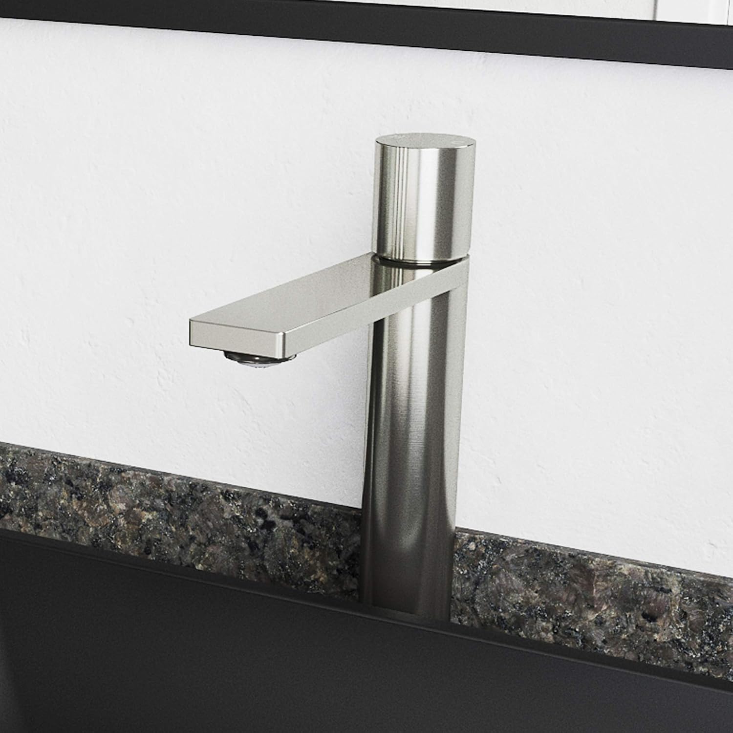 VIGO Gotham Single-Handle Single-Hole Mount Vessel Bathroom Sink Faucet, 12-Inch, Brushed Nickel, Modern Design, Solid Brass, 1.2 GPM WaterSense & Ceramic Disc Valve, Corrosion-Resistant
