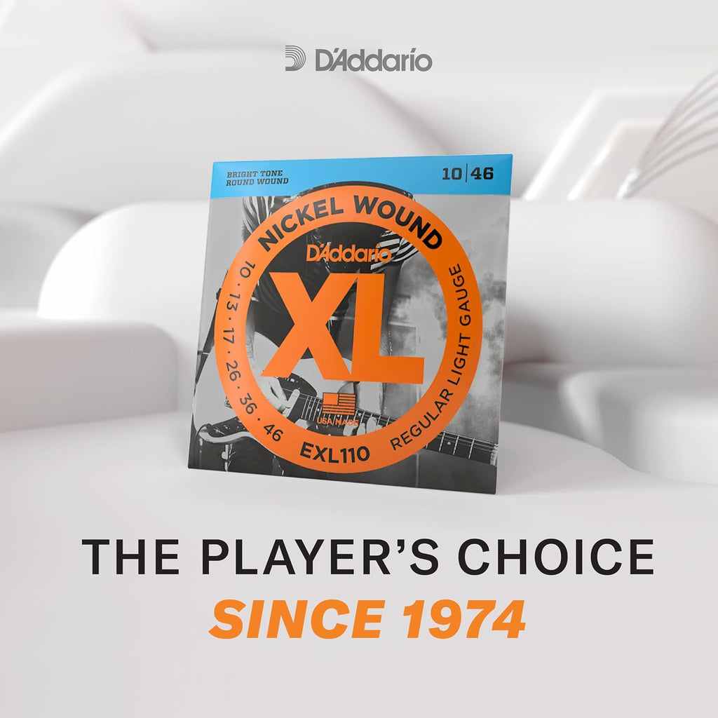 D'Addario Electric Guitar Strings, XL Nickel, EXL120-B25, Super Light Gauge 09-42, 6-String Set, Pack of 25