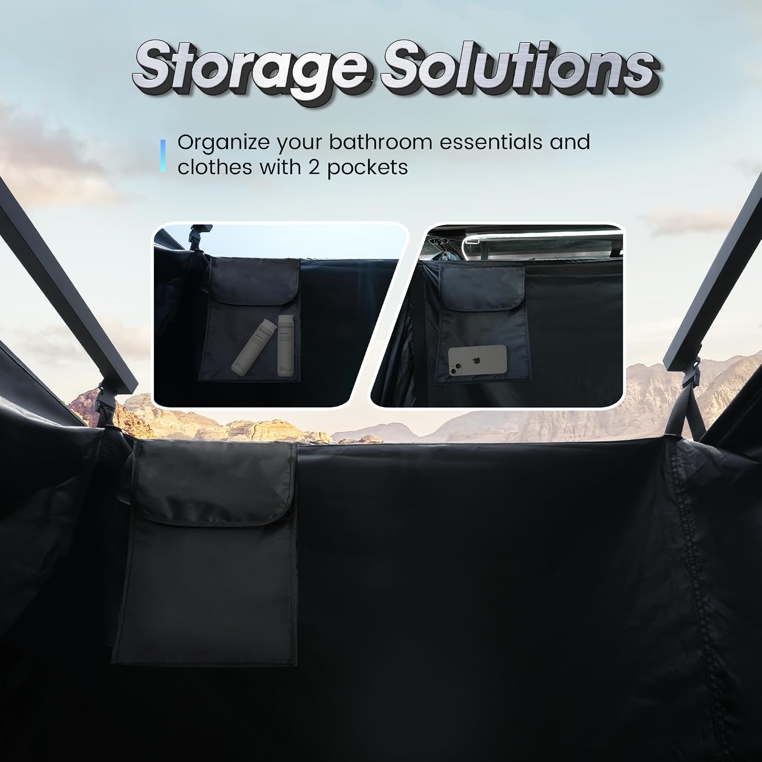 WildFinder Rooftop Tent Hard Shell Roof Top Tent Hardshell Suitable for Jeep SUV Truck Van,Camping Car Roof for 2-3 Person