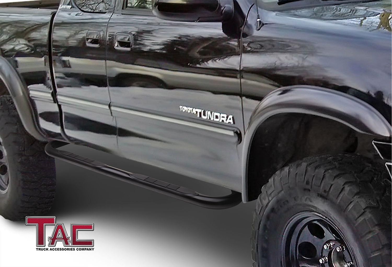 TAC Side Steps fit 2000-2006 Toyota Tundra Access Cab 3' Black Side Bars Nerf Bars Step Rails Running Boards Off Road Automotive Exterior Accessories (2 Pieces Running Boards)