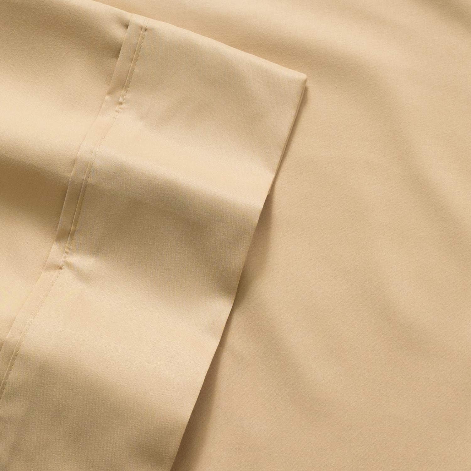 Sweet Home Collection Twin Size Bed Sheets - 4 Piece 1500 Thread Count Fine Brushed Microfiber Deep Pocket Set - 1 Extra Pillow CASE, Great Value, Camel, Twin (Pack of 12)