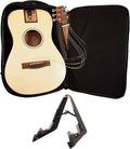 Journey Instruments Solid Sitka Collapsible Travel Guitar with Folding ABS Guitar Stand