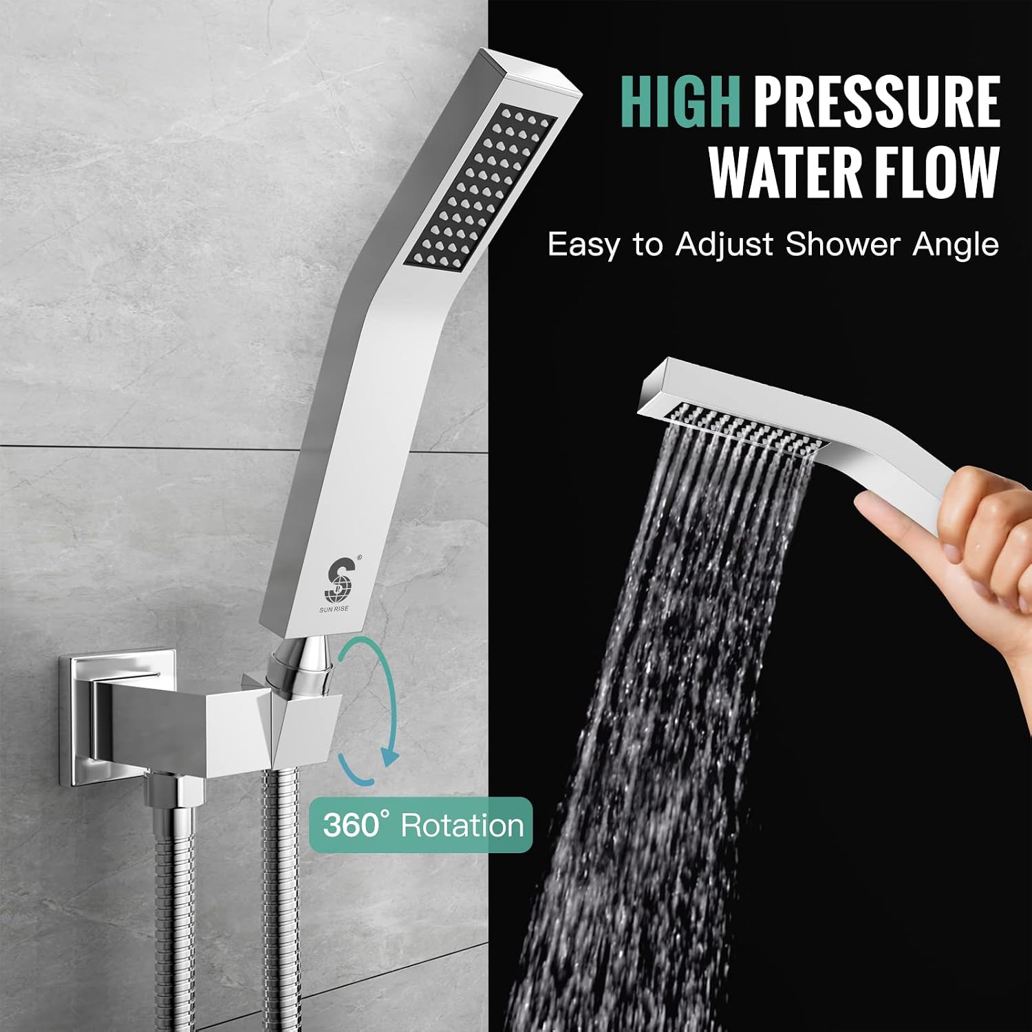20 Inch Extra Large Full Body Shower System Bathroom Luxury Rain Mixer Shower Combo Set Ceiling Mounted Rainfall Shower Head Faucet Polished Chrome (Contain Shower Faucet Rough-In Valve Body and Trim)