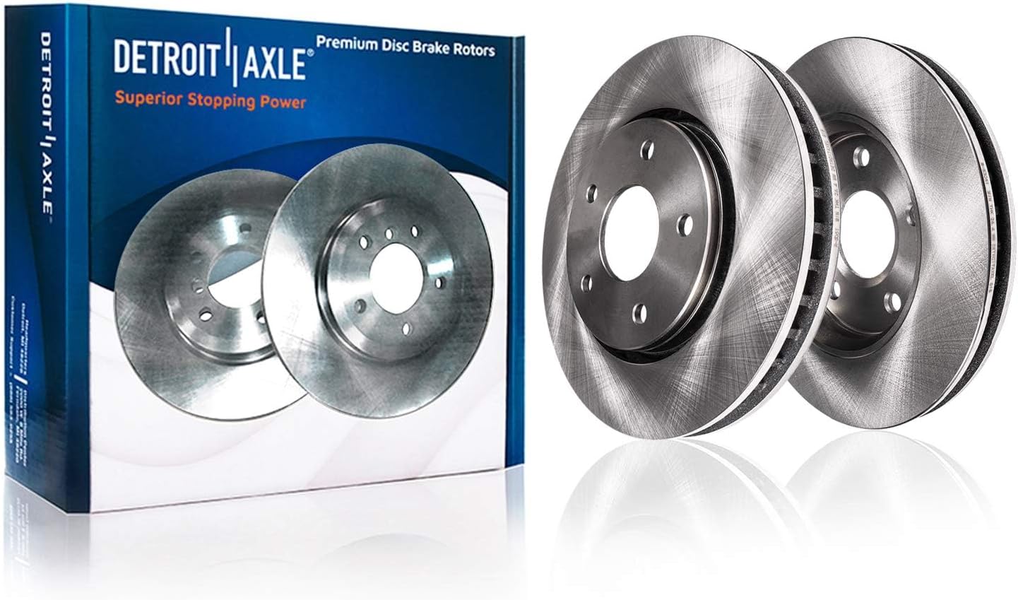 Detroit Axle - Front Brake Kit for 05-23 Chrysler 300 05-08 Dodge Magnum 09-23 Challenger 06-23 Charger, 13.58' inch Disc Brake Rotors Ceramic Brakes Pads with Hardware Replacement