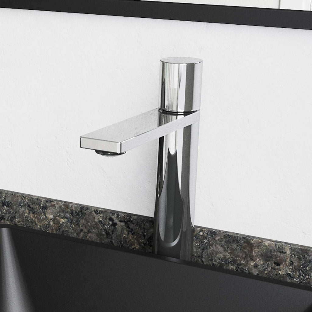 VIGO Gotham Single-Handle Single-Hole Mount Vessel Bathroom Sink Faucet, 12-Inch, Chrome, Modern Design, Solid Brass, 1.2 GPM WaterSense & Ceramic Disc Valve, Corrosion-Resistant