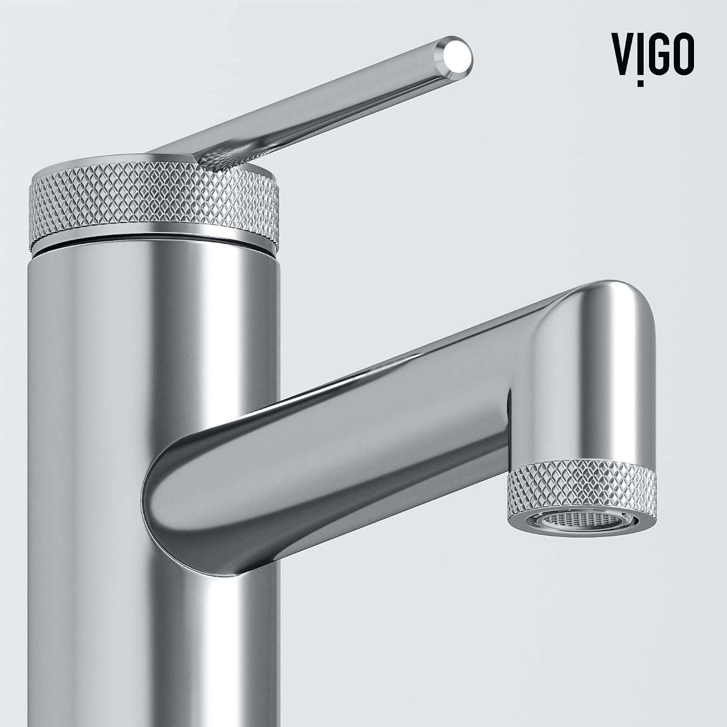 VIGO Sterling Single-Handle Single-Hole Mount Bathroom Sink Faucet, 7-Inch, Chrome, Modern Design, Solid Brass, 1.2 GPM WaterSense & Ceramic Disc Valve, Corrosion-Resistant