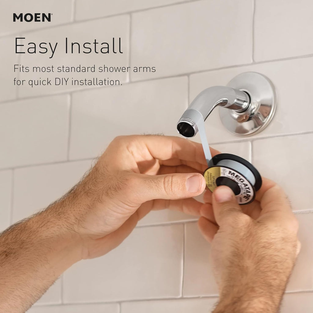 Moen Verso Eco-Performance Infiniti Dial Square Standard Shower Head With Detachable Hand Shower Combo, 7-Inch Spray Head, Spot Resist Nickel, 220C4EPSRN
